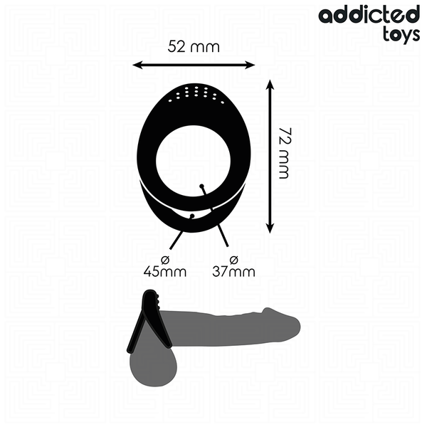 Addicted anillo texturizado doble para el pene