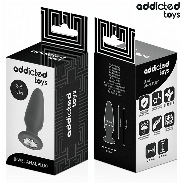 Addicted plug anal con joya silicona talla s 8 8 cm