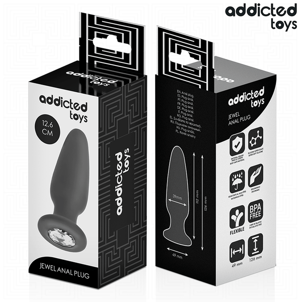 Addicted plug anal con joya silicona talla l 12 6 cm