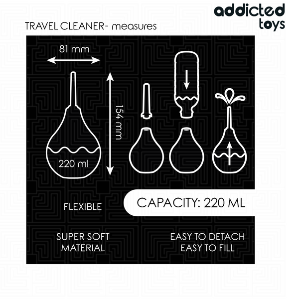 Addicted limpiador anal de viaje talla l 220 ml