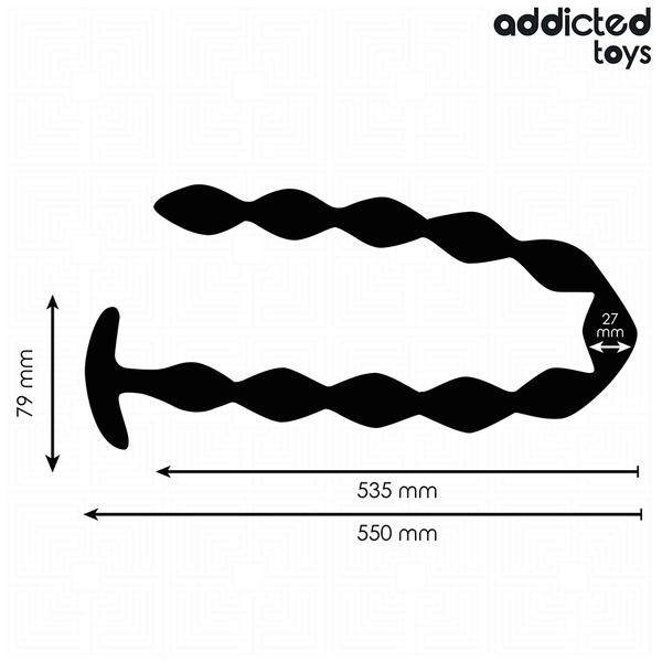 Addicted rosario anal 27 cm extra largo silicona