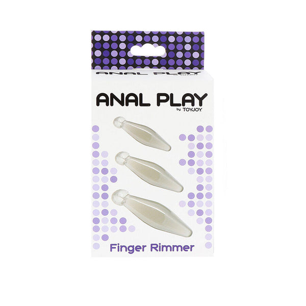 Toyjoy anal play rimmer de dedo 3 piezas transparente