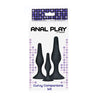 Toyjoy anal play curvy companions plug anal 3 piezas negro
