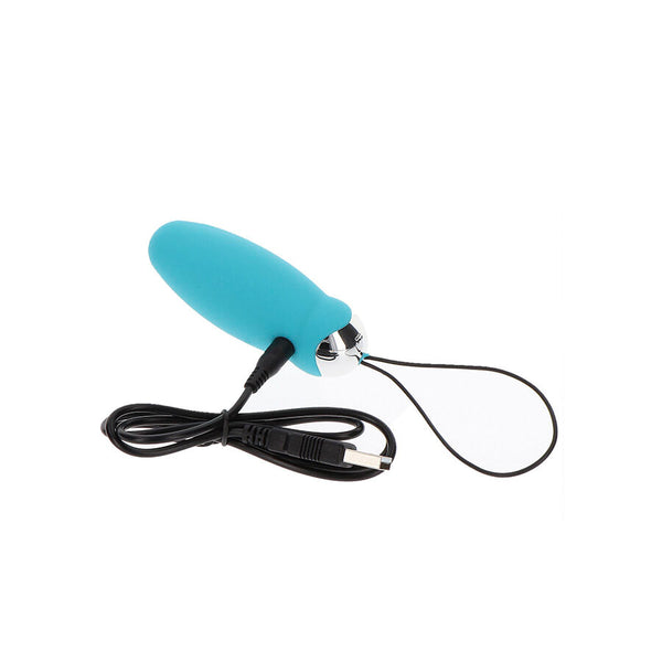 Happiness im so eggcited vibrador con control remoto azul