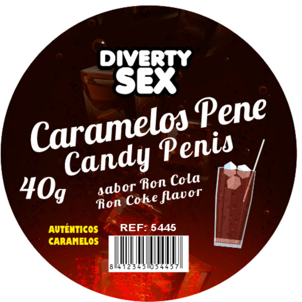 Diablo 20 caramelos con forma de pene con sabor ron cola