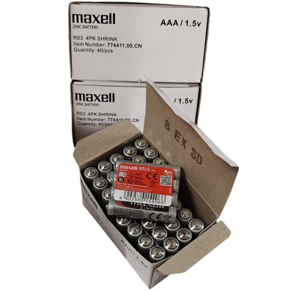 Maxell pila salina manganeso aaa r03 retractil*4