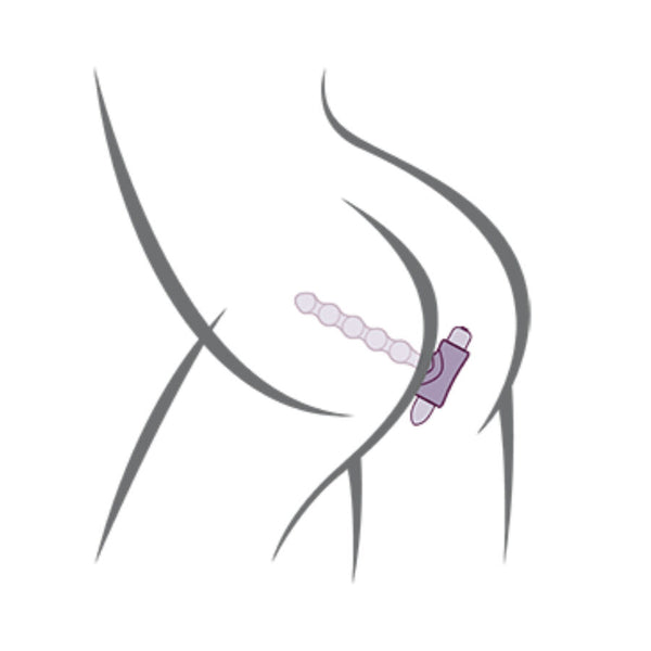 Petite sensations pearls plug anal vibrador negro
