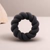 Anillo vibrador Twist masturbador de silicona negro