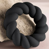 Anillo vibrador Twist masturbador de silicona negro