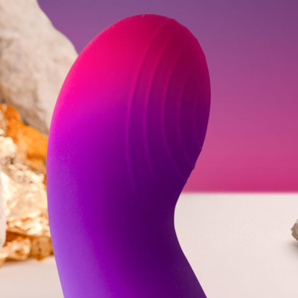 Vibrador discreto Glow Girl para Punto G morado