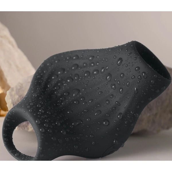Palm masturbador vibrador flexible negro