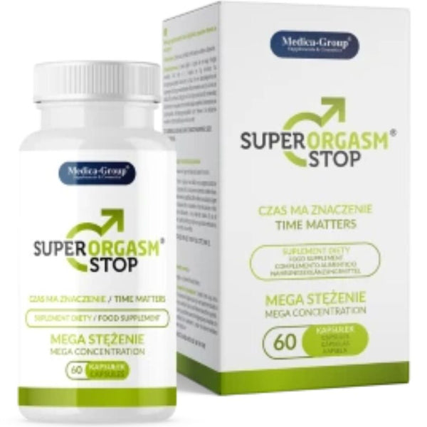 Medica super orgasm stop cápsulas naturales para el control de la eyaculación y mayor resistencia sexual