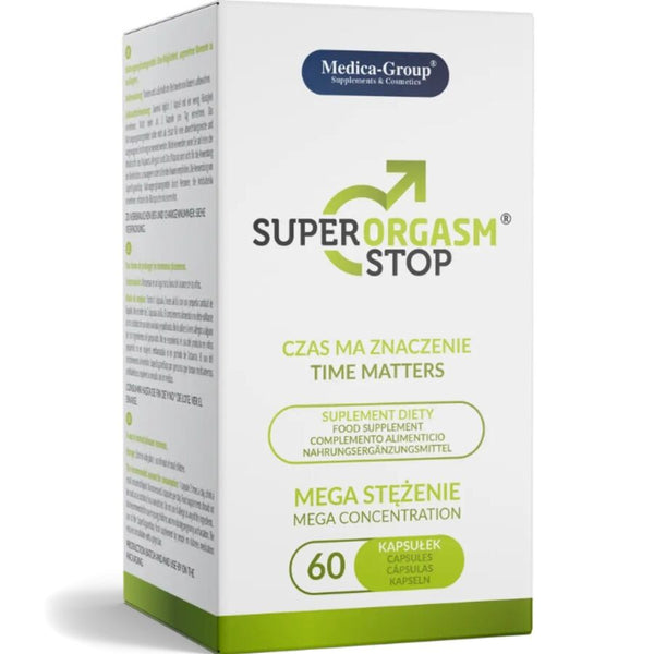 Medica super orgasm stop cápsulas naturales para el control de la eyaculación y mayor resistencia sexual