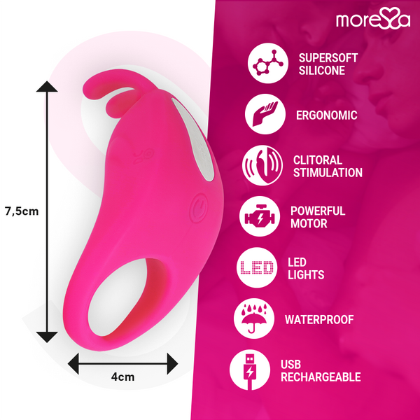 Moressa brad premium silicone recargable rosa