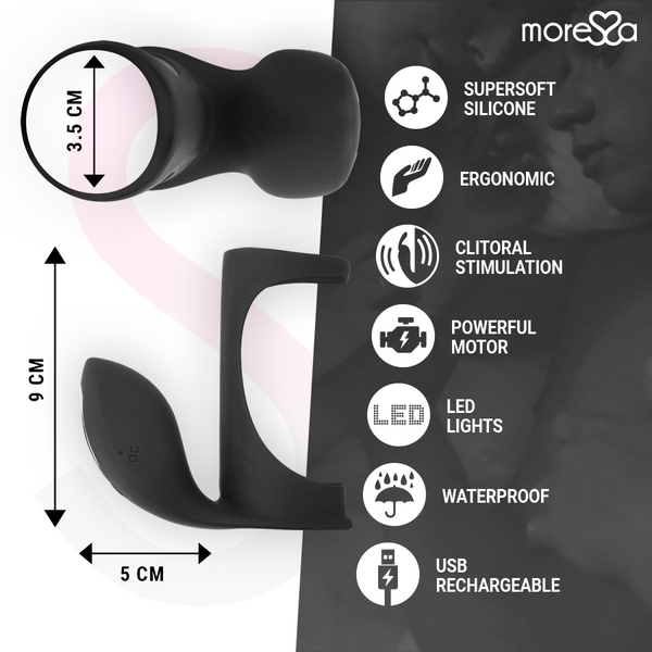 Brandon potente anillo vibrador con funda de engrosamiento masculino