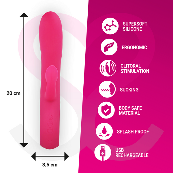 Dustin succionador clitorial y potente vibración premium silicone recargable