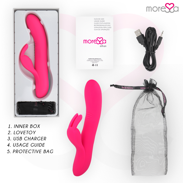 Moressa ethan efecto wave mas potente vibración premium silicone recargable