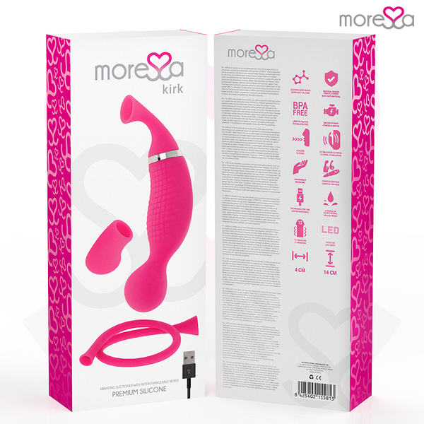 Kirk duo succionador con masajeador multi prestaciones premium silicone recargable