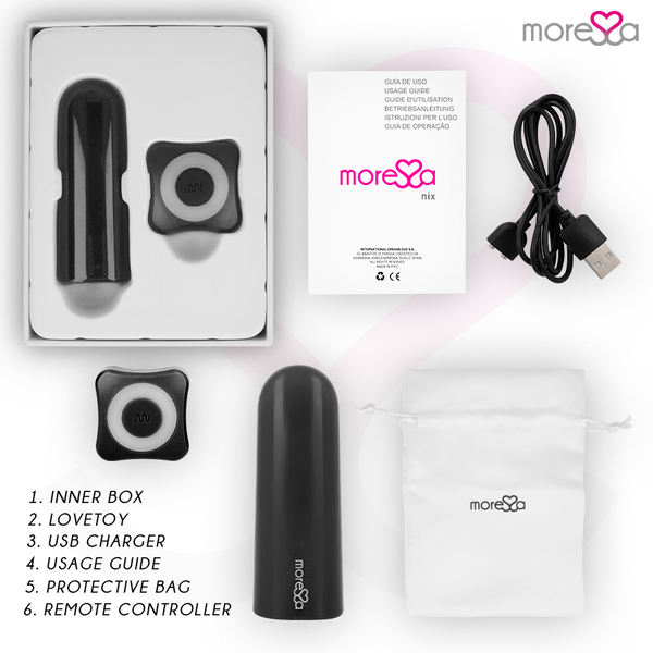 Nix potente vibrador multi juegos control remoto negro