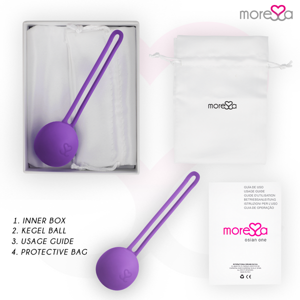 Moressa osian one entrenamiento suelo pelvico 51gr premium silicona lila