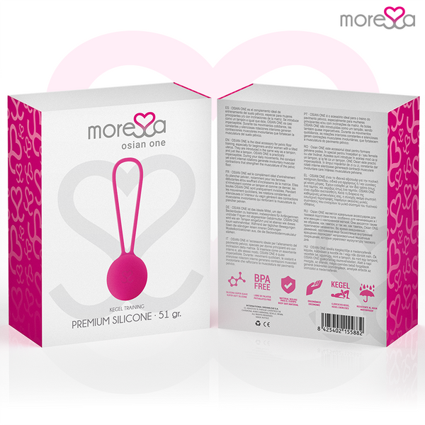 Moressa osian one entrenamiento suelo pelvico 51gr premium silicona rosa