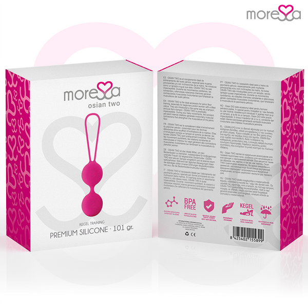 Moressa osian two entrenamiento suelo pelvico 101gr premium silicona rosa
