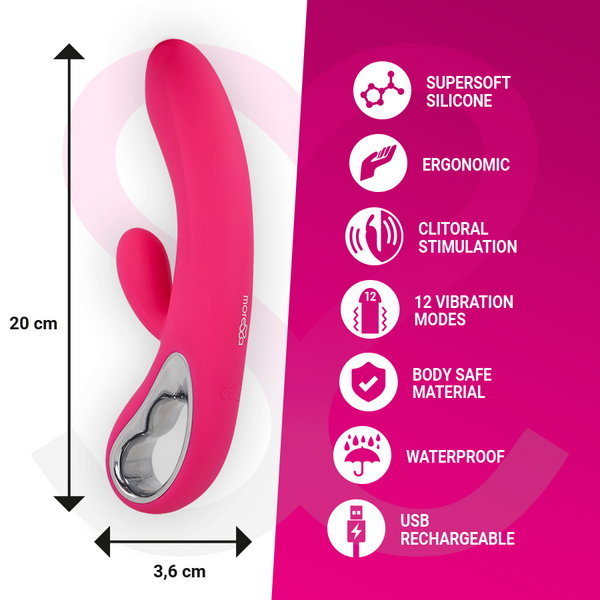 Moressa troy masajeador Punto G y clítoris premium silicone recargable