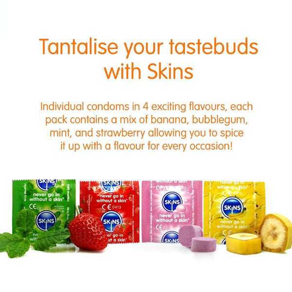Skins multi sabores preservativos premium pack 4