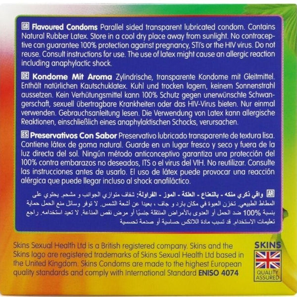Skins multi sabores preservativos premium pack 4