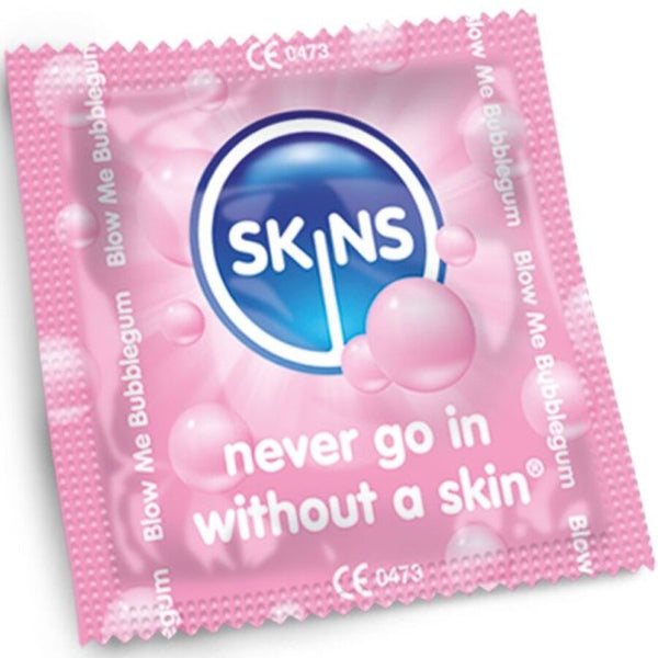Skins preservativos premium sabor chicle pack 4