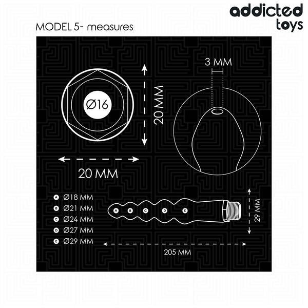 Addicted limpiador anal con adaptador universal modelo 5