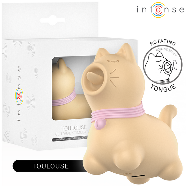 Toulouse estimulador con lengua rotativa 360º amarillo