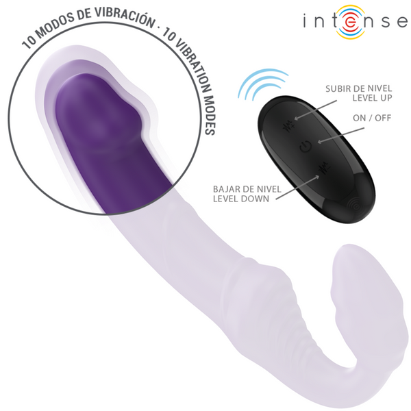Jill vibrador doble 20 cm violeta control remoto