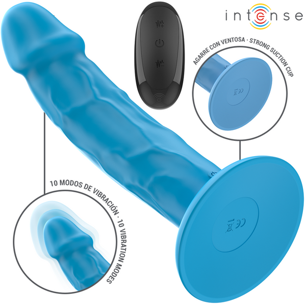 Phoebe vibrador realístico 10 vibraciones azul control remoto