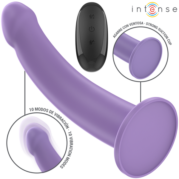 Eddie vibrador 17 5 cm 10 vibraciones morado control remoto
