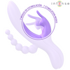 Miko triple vibrador rabbit y estimulador y anal 7 vibraciones morado