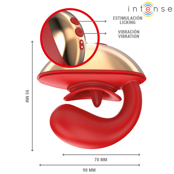 Mariah vibrador y estimulador en forma de u 10 vibraciones rojo