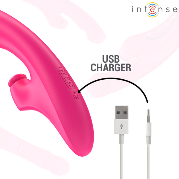 Emi vibrador 13 5 cm multifunción 3 en 1 10 vibraciones rosa