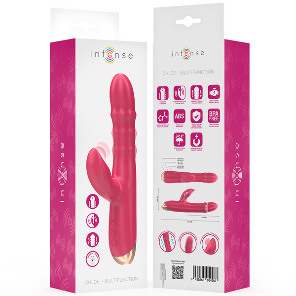 Chloe vibrador multifunción 3 en 1 rojo