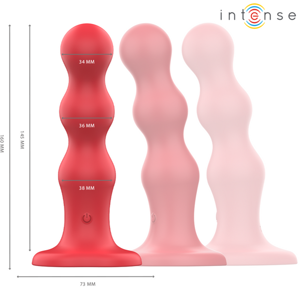 Cody vibrador con ventosa rojo control remoto