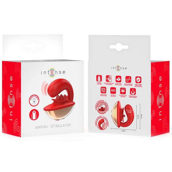 Mariah vibrador y estimulador en forma de u 10 vibraciones rojo