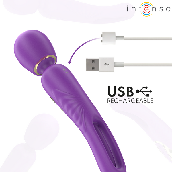 Christy vibrador wand con lengua giratoria