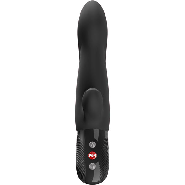 Bi stronic arc conejo estimulador de empuje negro