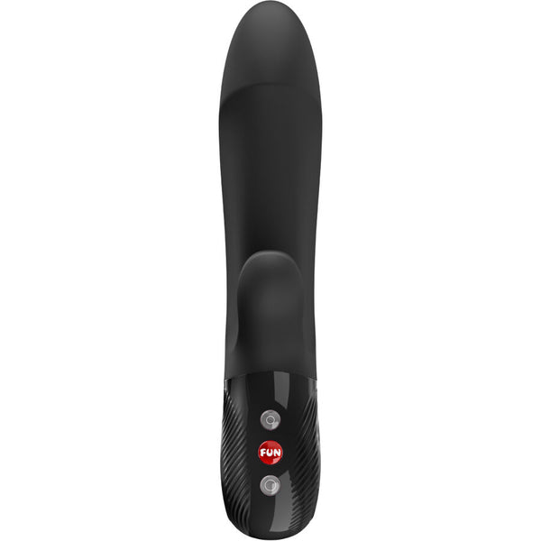 Bi stronic embrace conejo estimulador de empuje negro