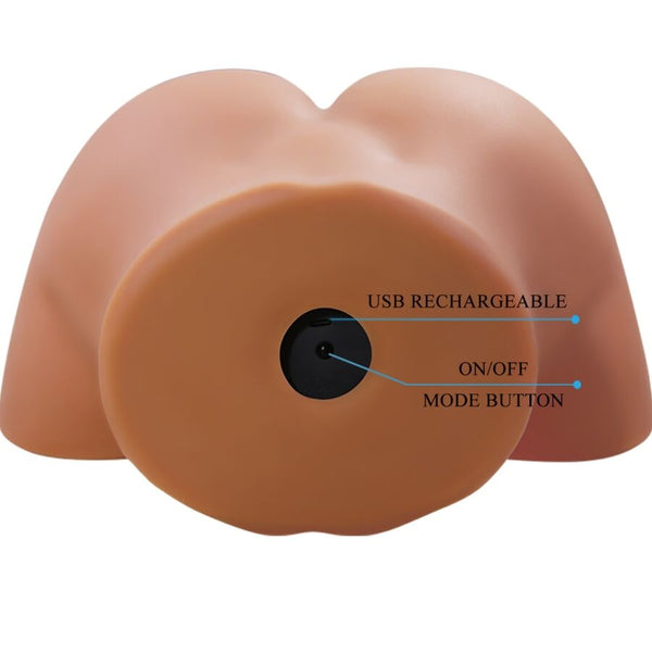 Ilana trasero femenino realista vibrador y succionador con sonido 6.8 kg