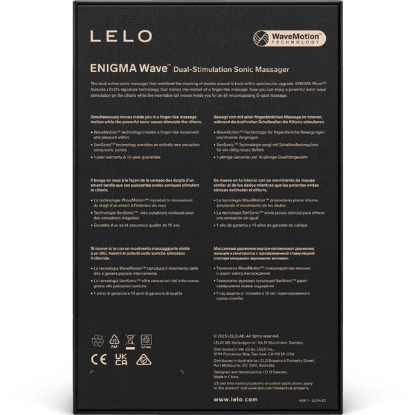 Lelo enigma wave masajeador triple vibración morado