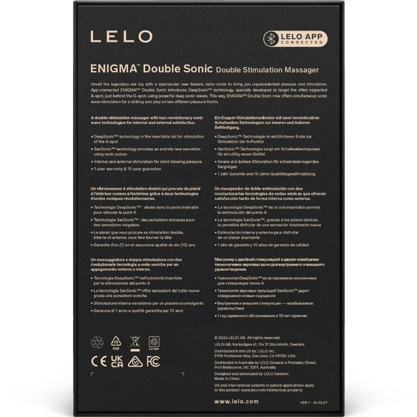 Enigma double sonic vibrador Punto G negro