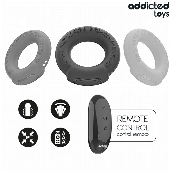 Vibrador efecto calor control remoto anillo pene