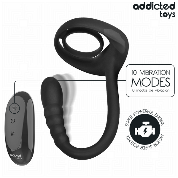 Vibrador punto·p control remoto anillo pene