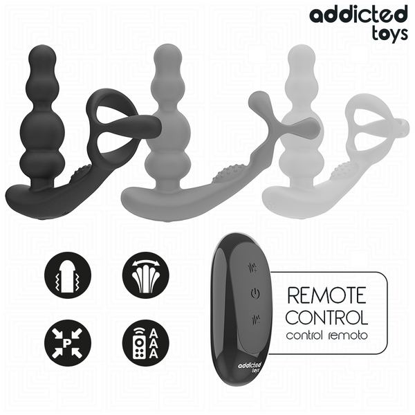 Addicted masajeador prostático rotatorio control remoto
